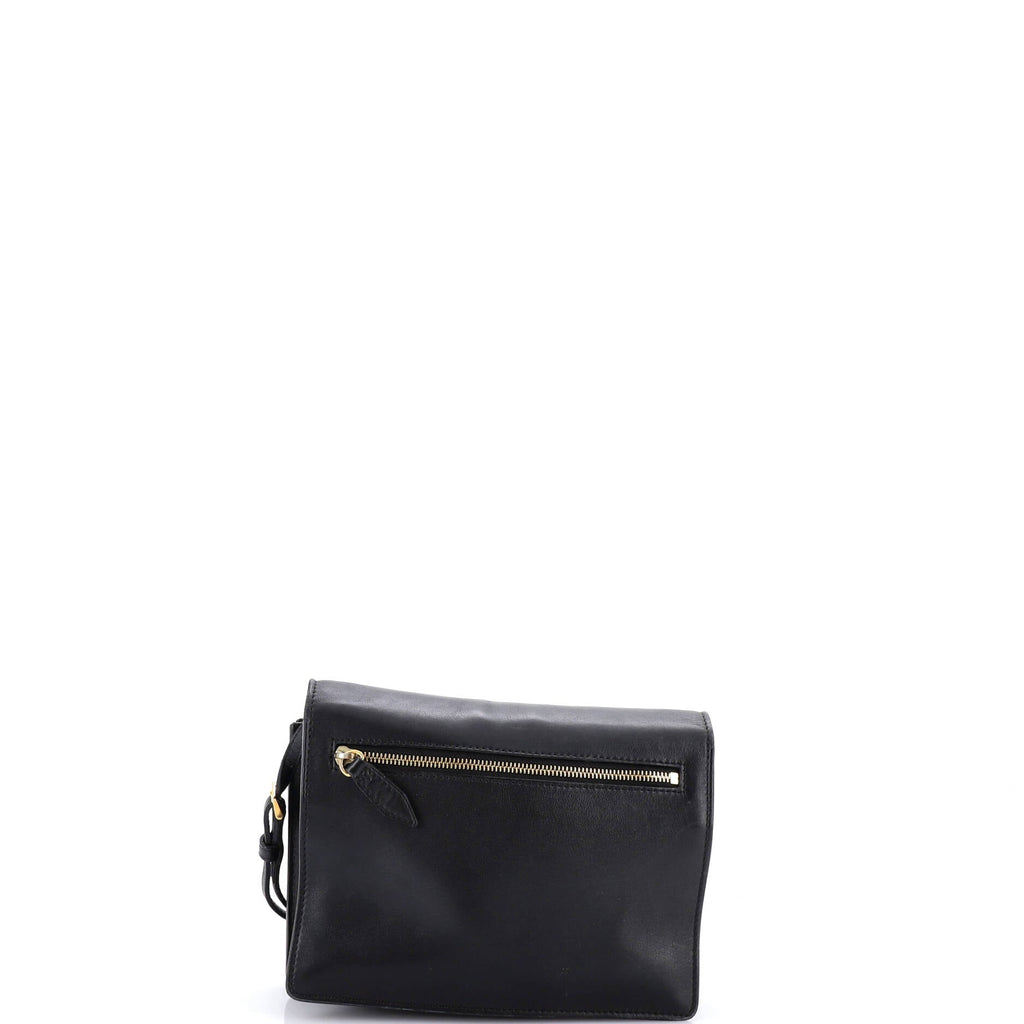 Macken Crossbody Bag Leather and House Check Canvas Small