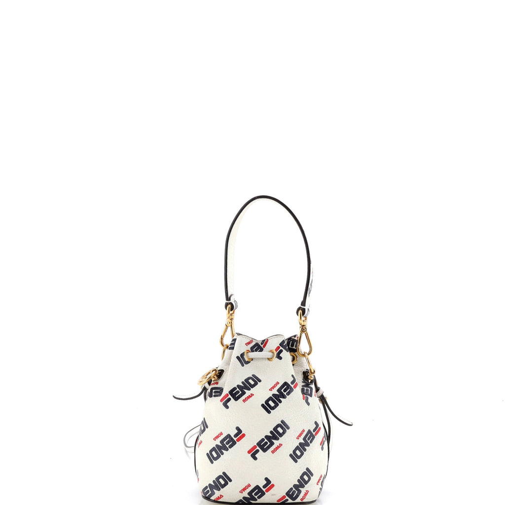 Mania Logo Mon Tresor Bucket Bag Printed Leather Mini