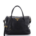 Dual Strap Zip Tote Vitello Daino Medium