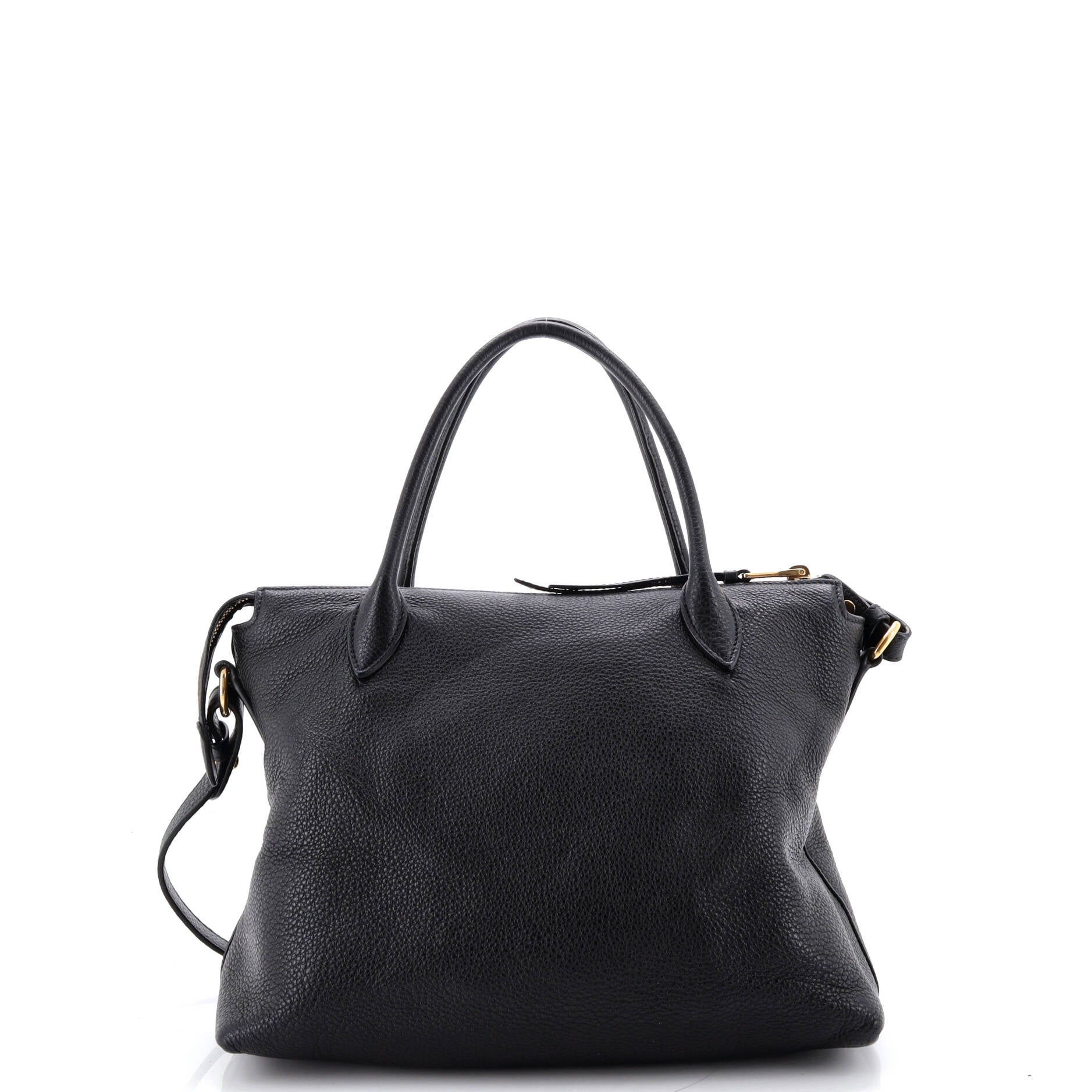 Dual Strap Zip Tote Vitello Daino Medium