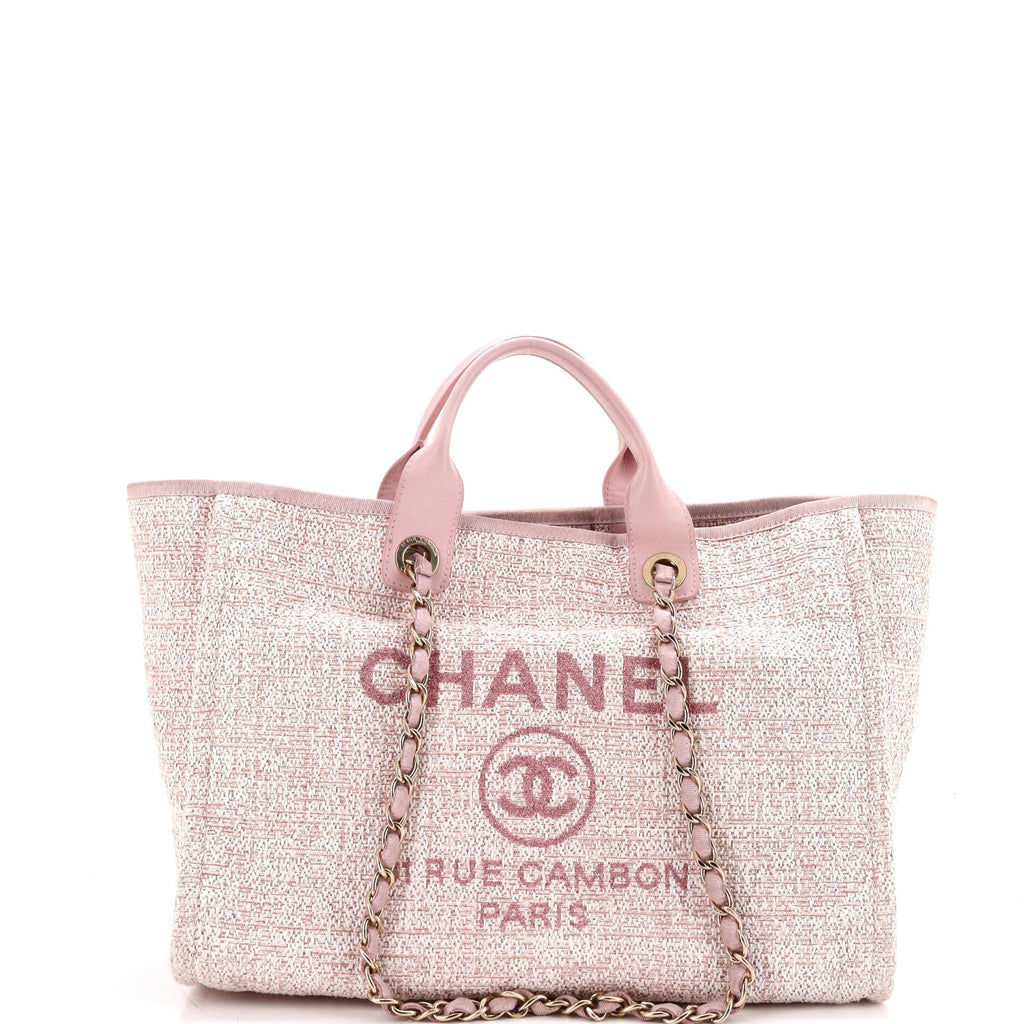 Deauville Tote Raffia with Glitter Detail Medium