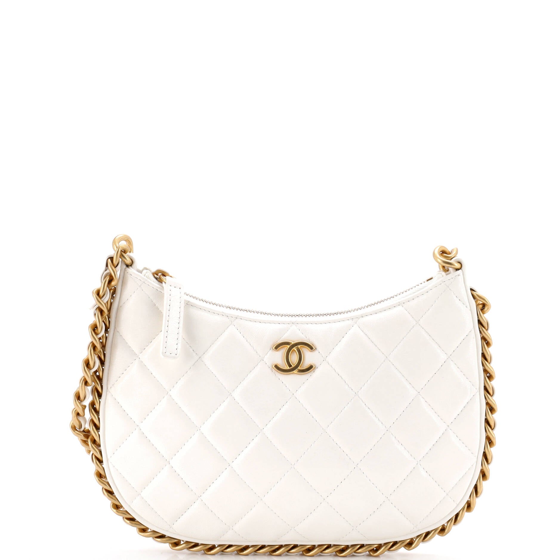CC Chain Around Hobo Quilted Lambskin