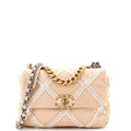 19 Flap Bag Crochet Quilted Calfskin Medium