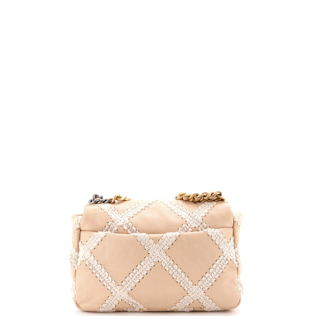 19 Flap Bag Crochet Quilted Calfskin Medium
