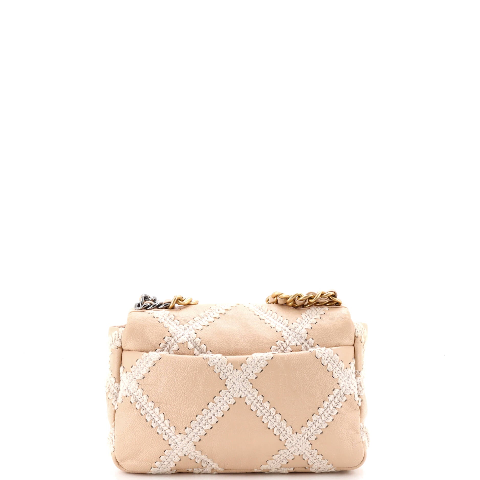 19 Flap Bag Crochet Quilted Calfskin Medium