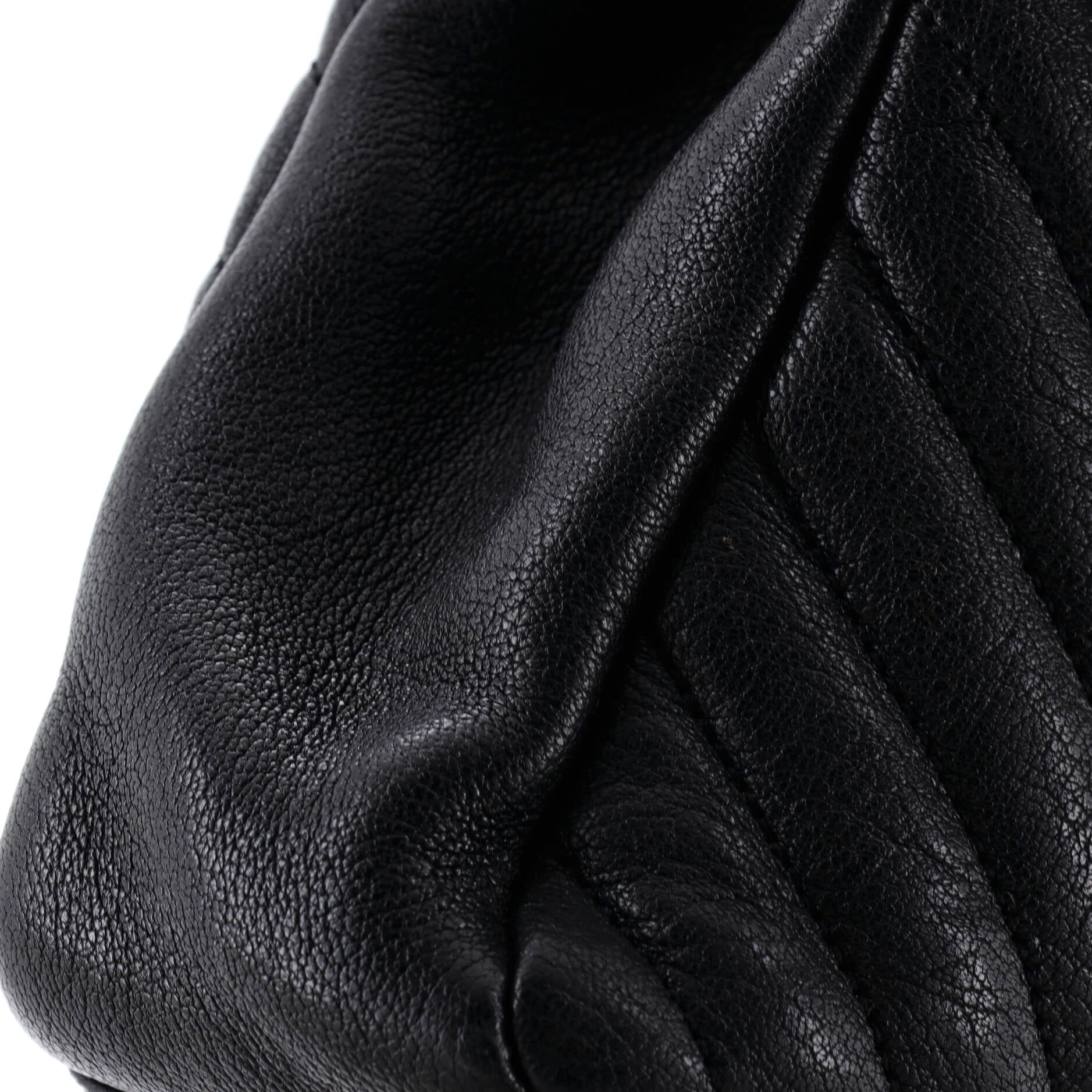 Classic Monogram College Bag Matelasse Chevron Leather Medium