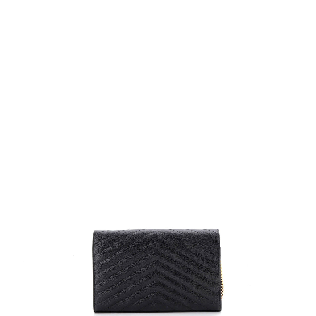 Classic Monogram Wallet on Chain Matelasse Chevron Leather Medium