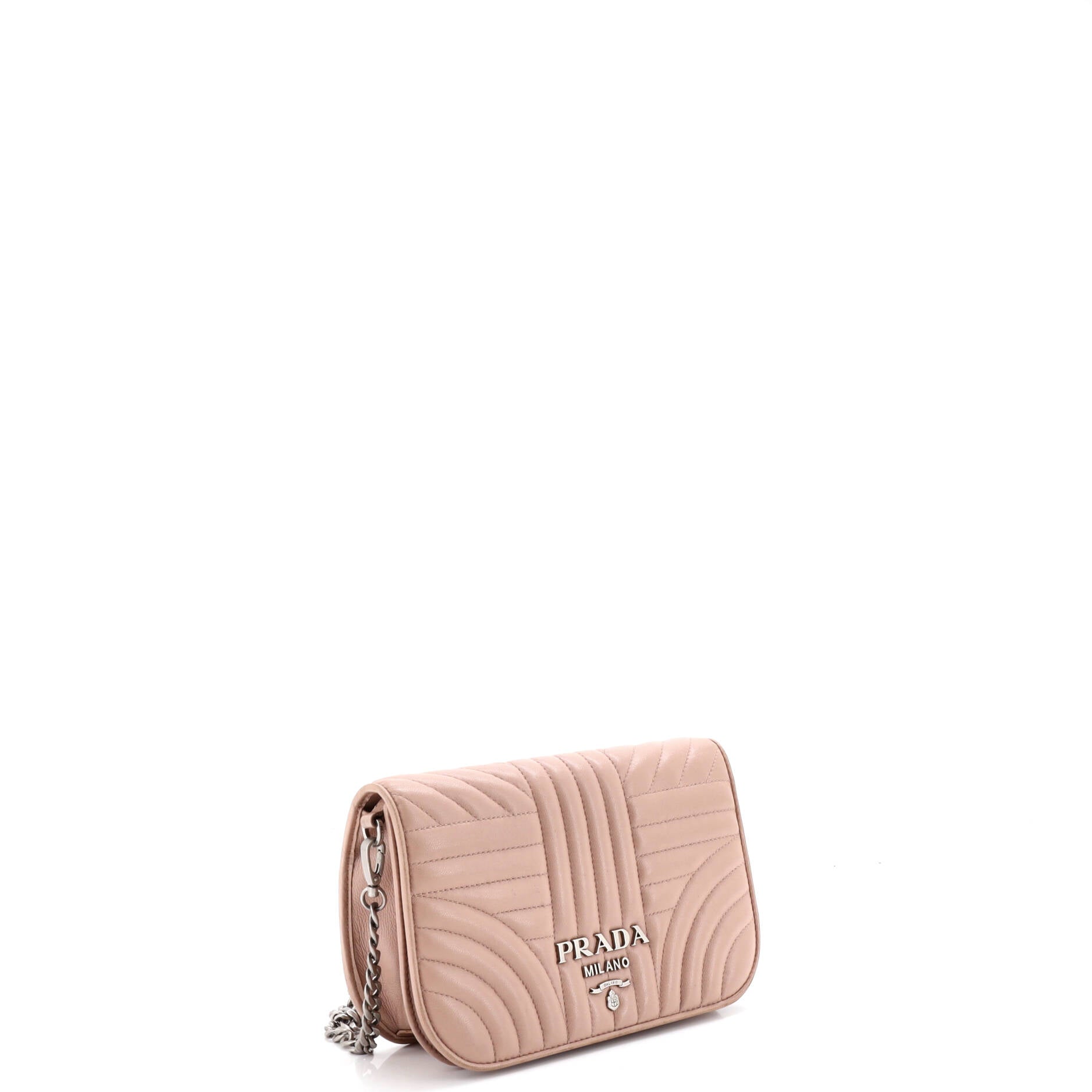Chain Flap Crossbody Bag Diagramme Quilted Leather Small