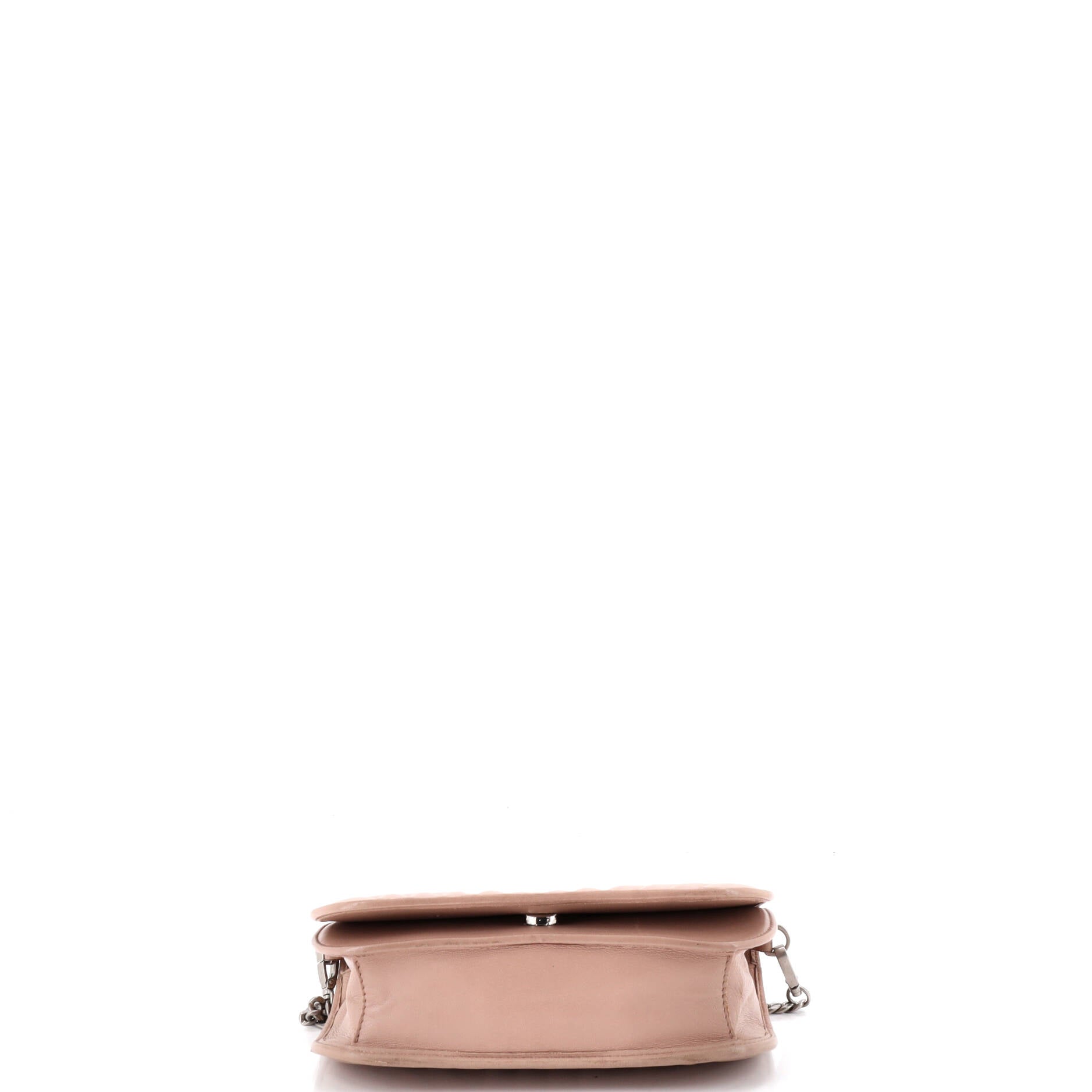 Chain Flap Crossbody Bag Diagramme Quilted Leather Small