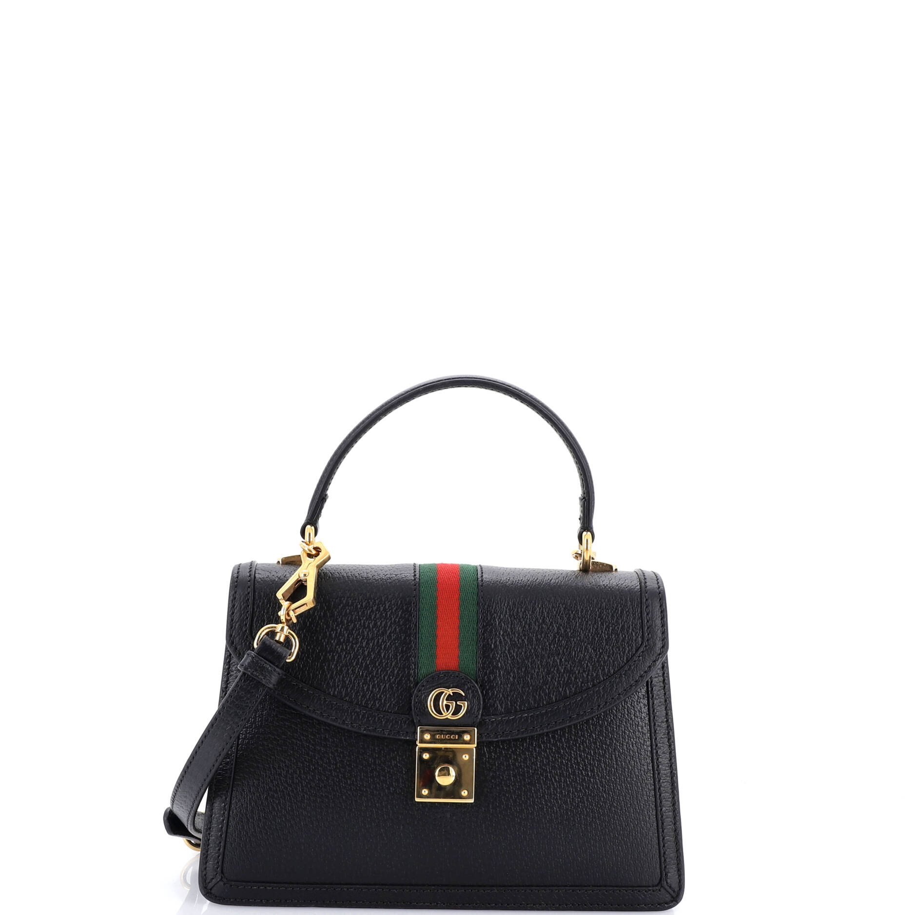 Ophidia Flap Top Handle Bag Leather Small