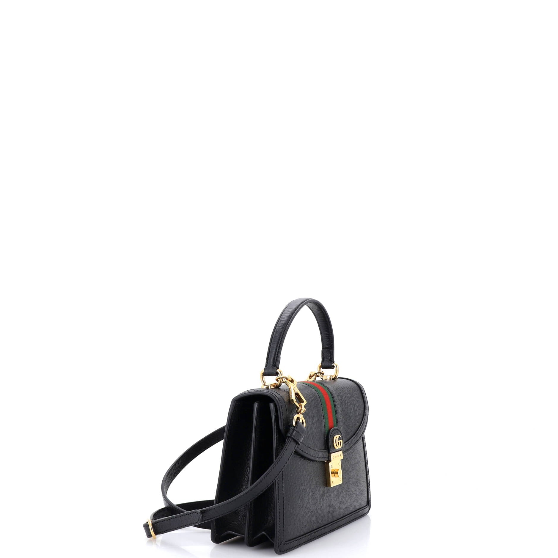 Ophidia Flap Top Handle Bag Leather Small