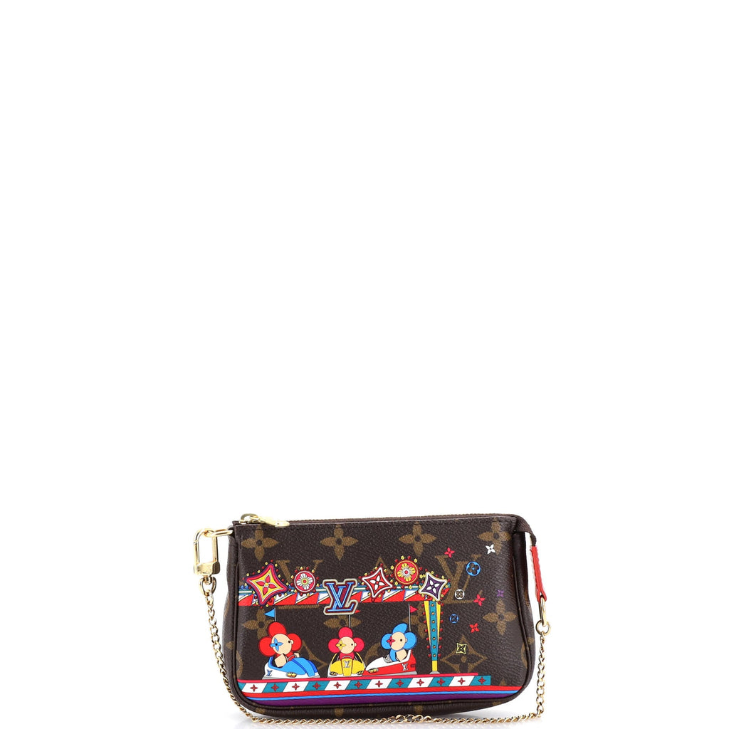 Pochette Accessoires Limited Edition Vivienne Xmas Monogram Canvas Mini