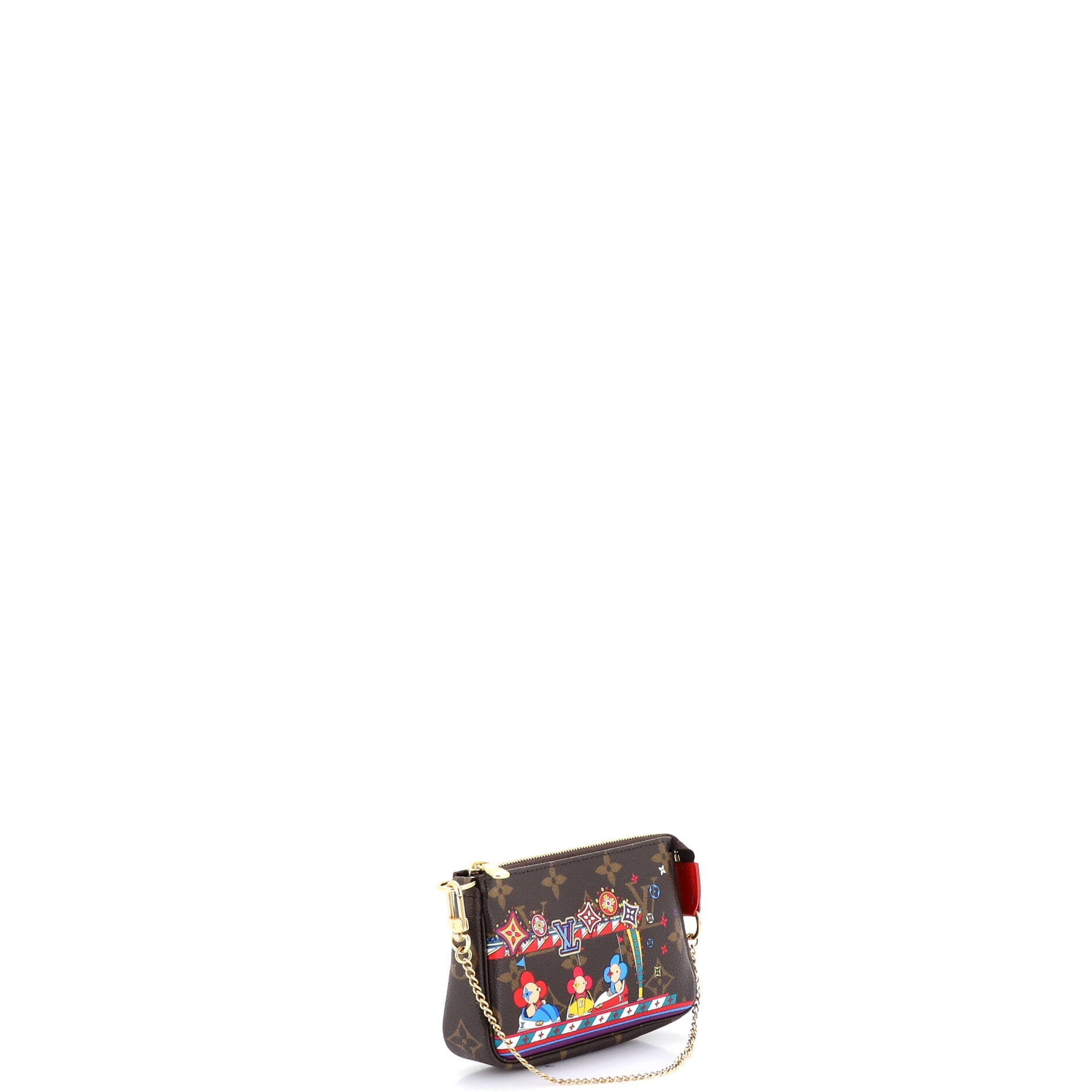 Pochette Accessoires Limited Edition Vivienne Xmas Monogram Canvas Mini