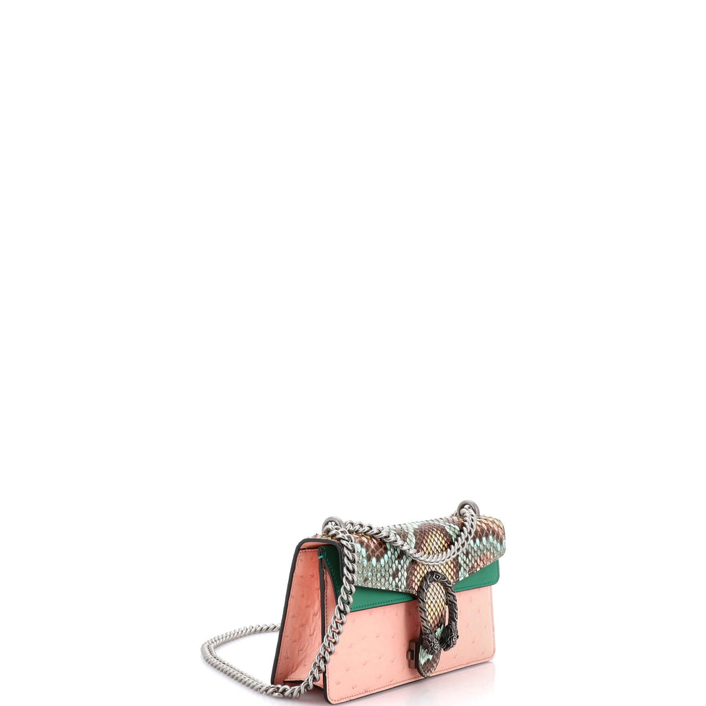Dionysus Bag Python with Ostrich and Leather Small