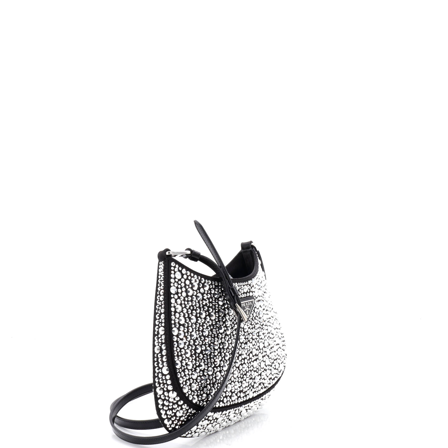 Cleo Shoulder Bag Crystal Embellished Satin Small