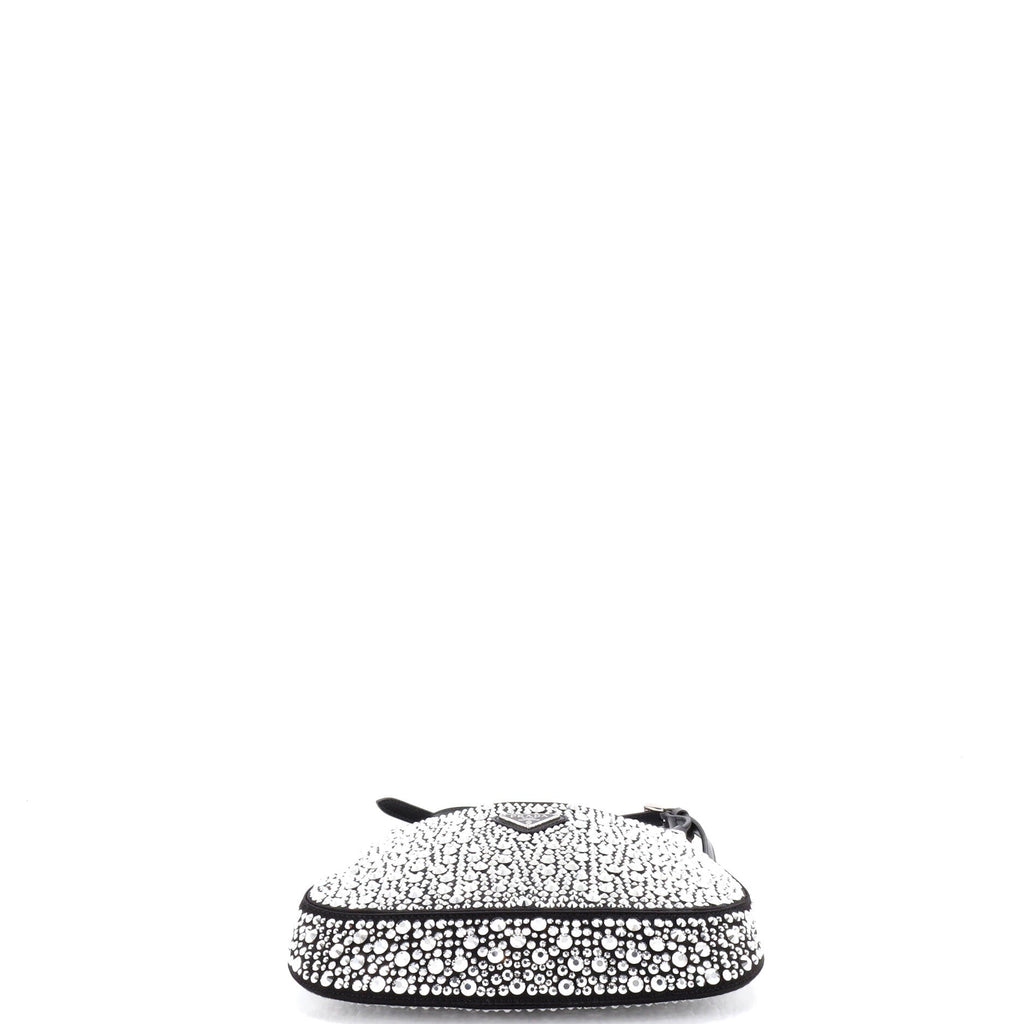 Cleo Shoulder Bag Crystal Embellished Satin Small
