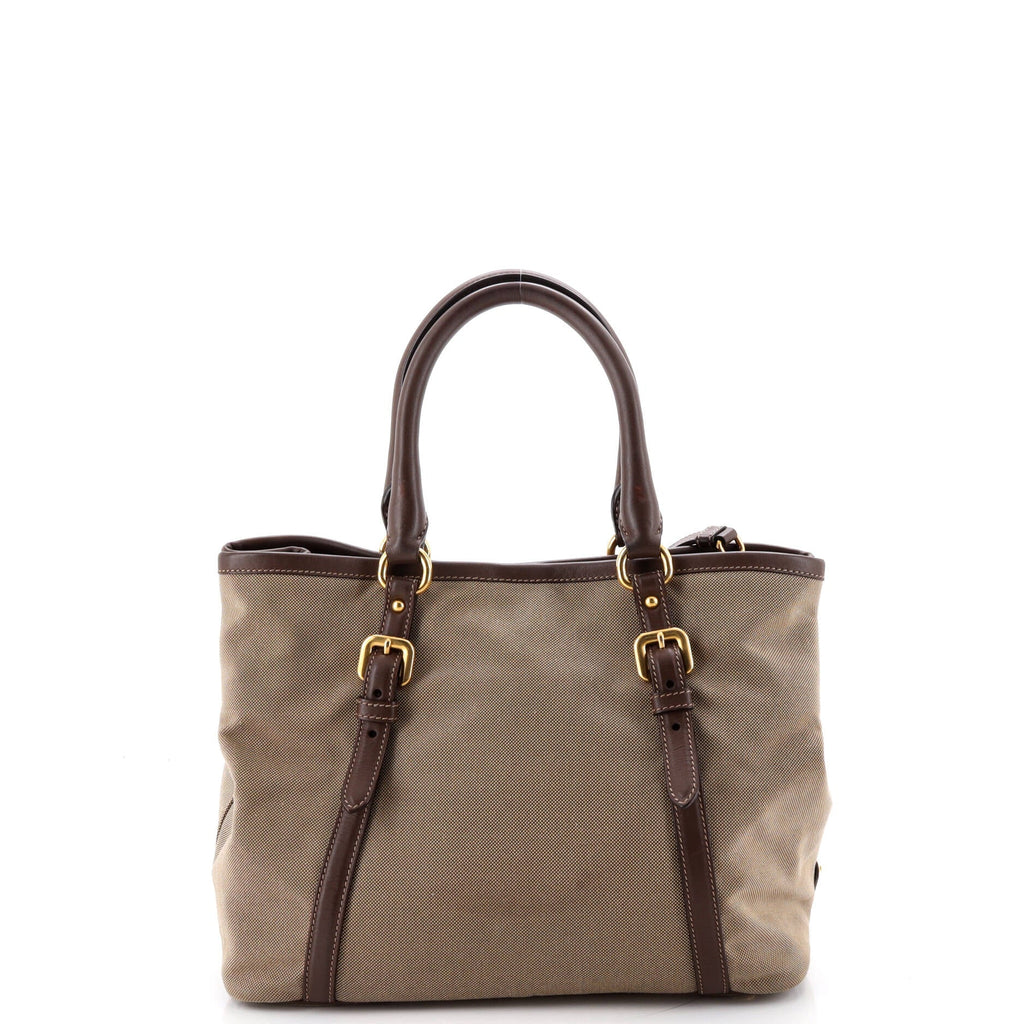 Logo Convertible Tote Canvas with Leather Medium