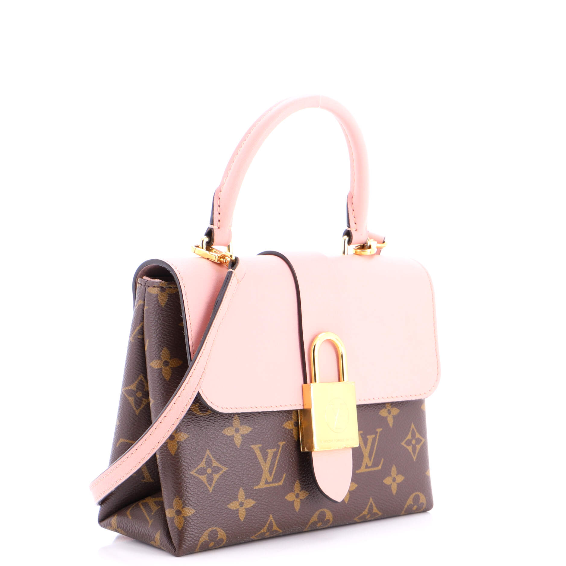 Locky Handbag Monogram Canvas with Leather BB