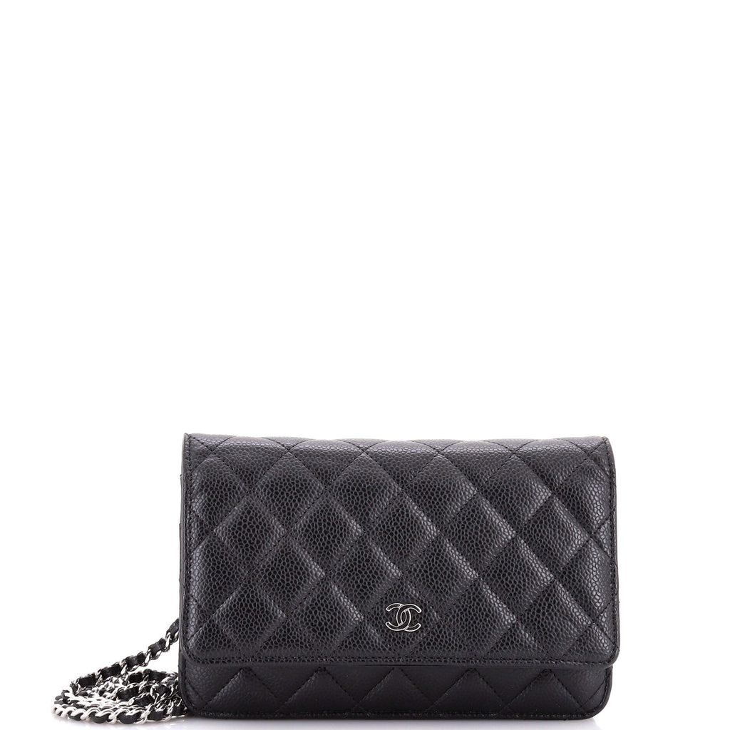 Wallet on Chain Quilted Caviar