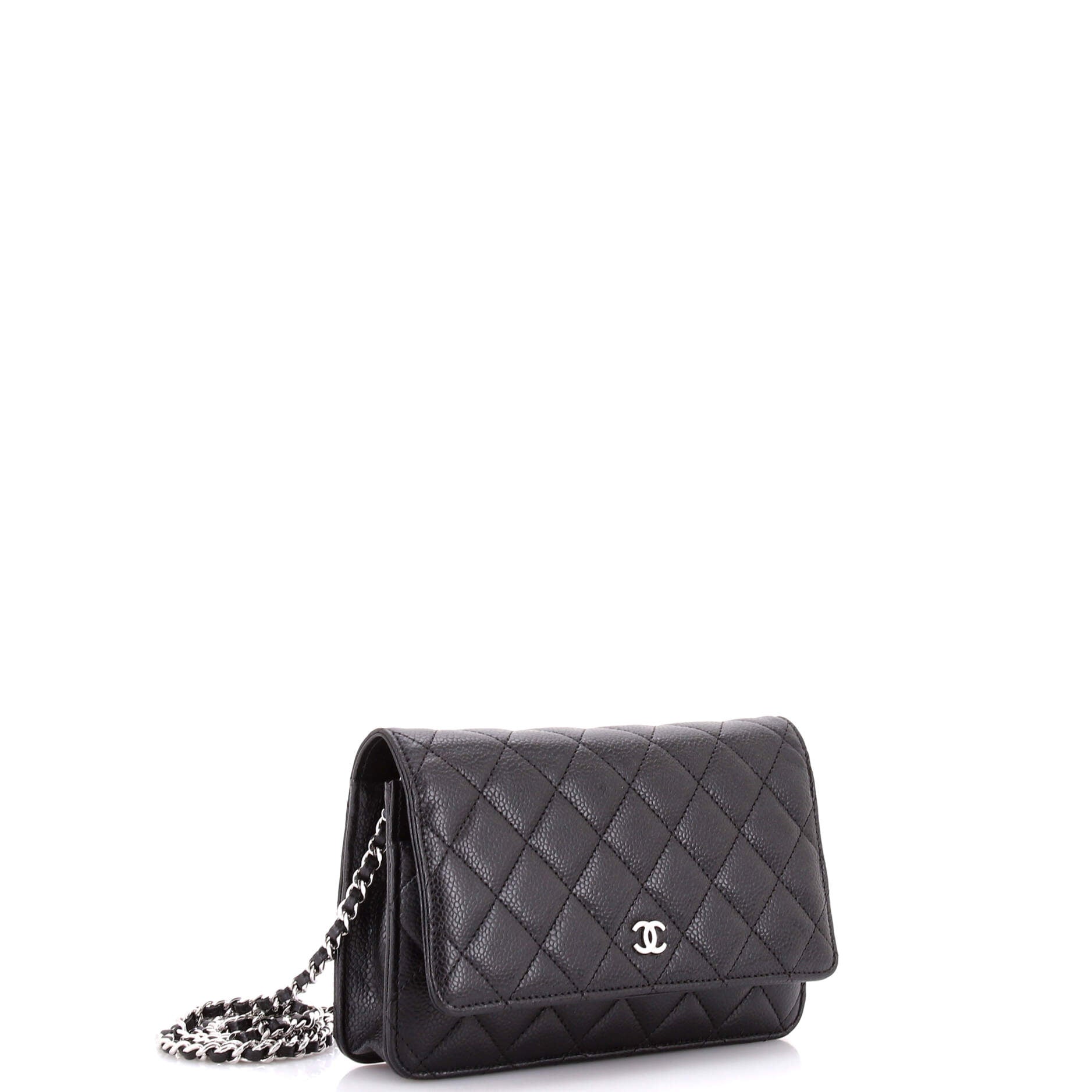 Wallet on Chain Quilted Caviar
