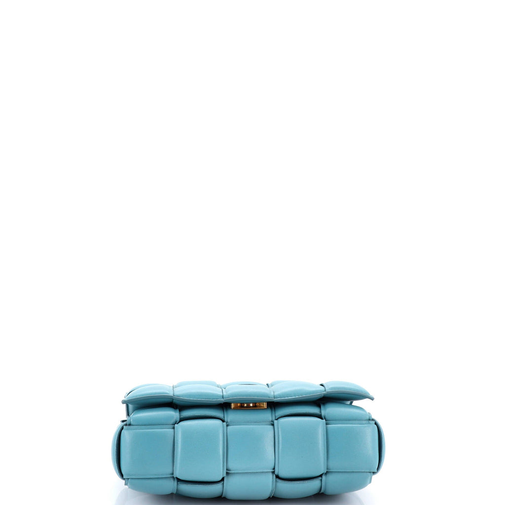 Cassette Chain Crossbody Bag Padded Maxi Intrecciato Leather
