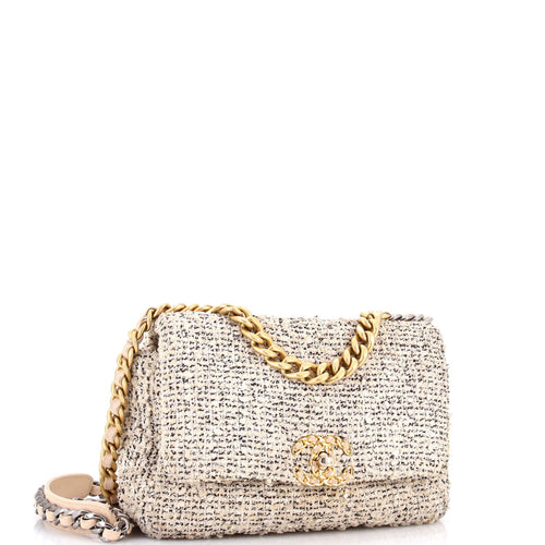 19 Flap Bag Quilted Tweed Medium