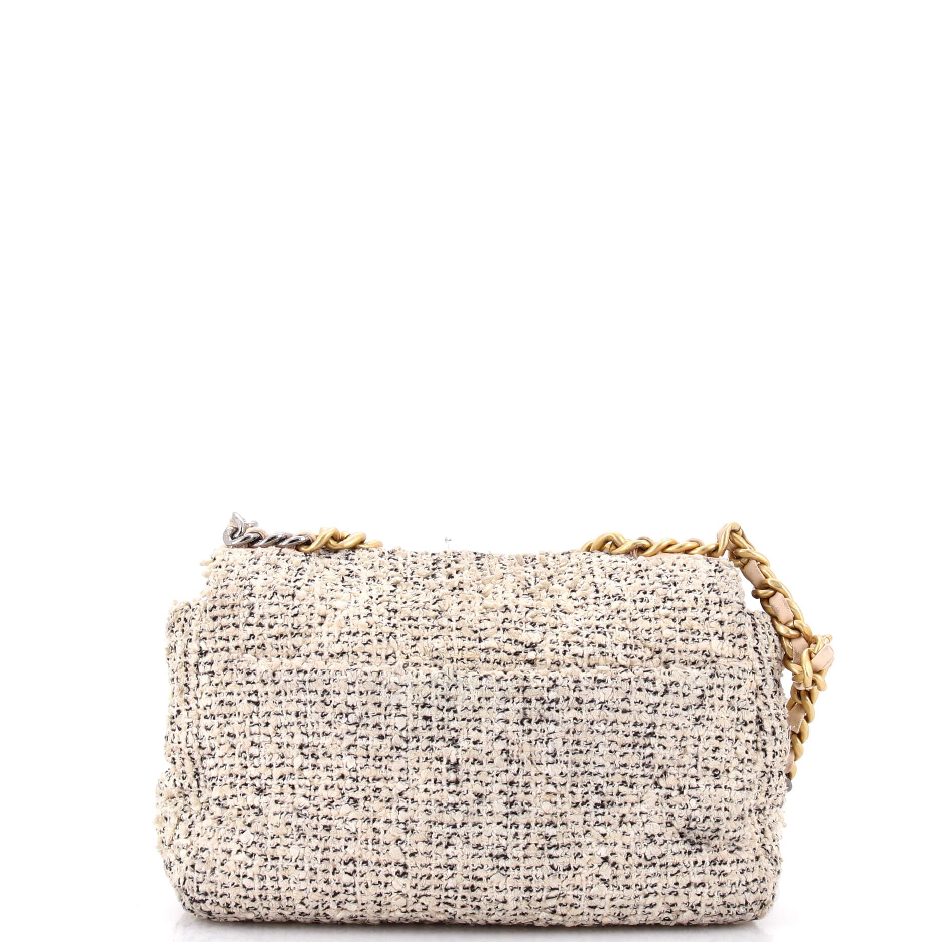19 Flap Bag Quilted Tweed Medium