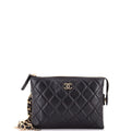 Coco Charms Wristlet Pouch Quilted Lambskin