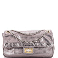 Drill Flap Bag Perforated Leather Medium