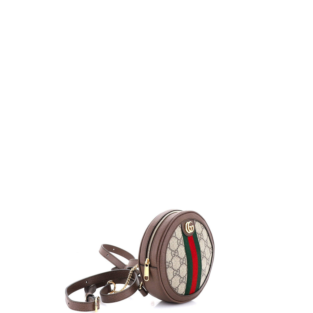 Ophidia Round Backpack GG Coated Canvas Mini