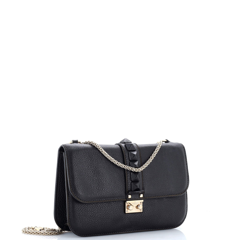 Glam Lock Shoulder Bag Leather Medium