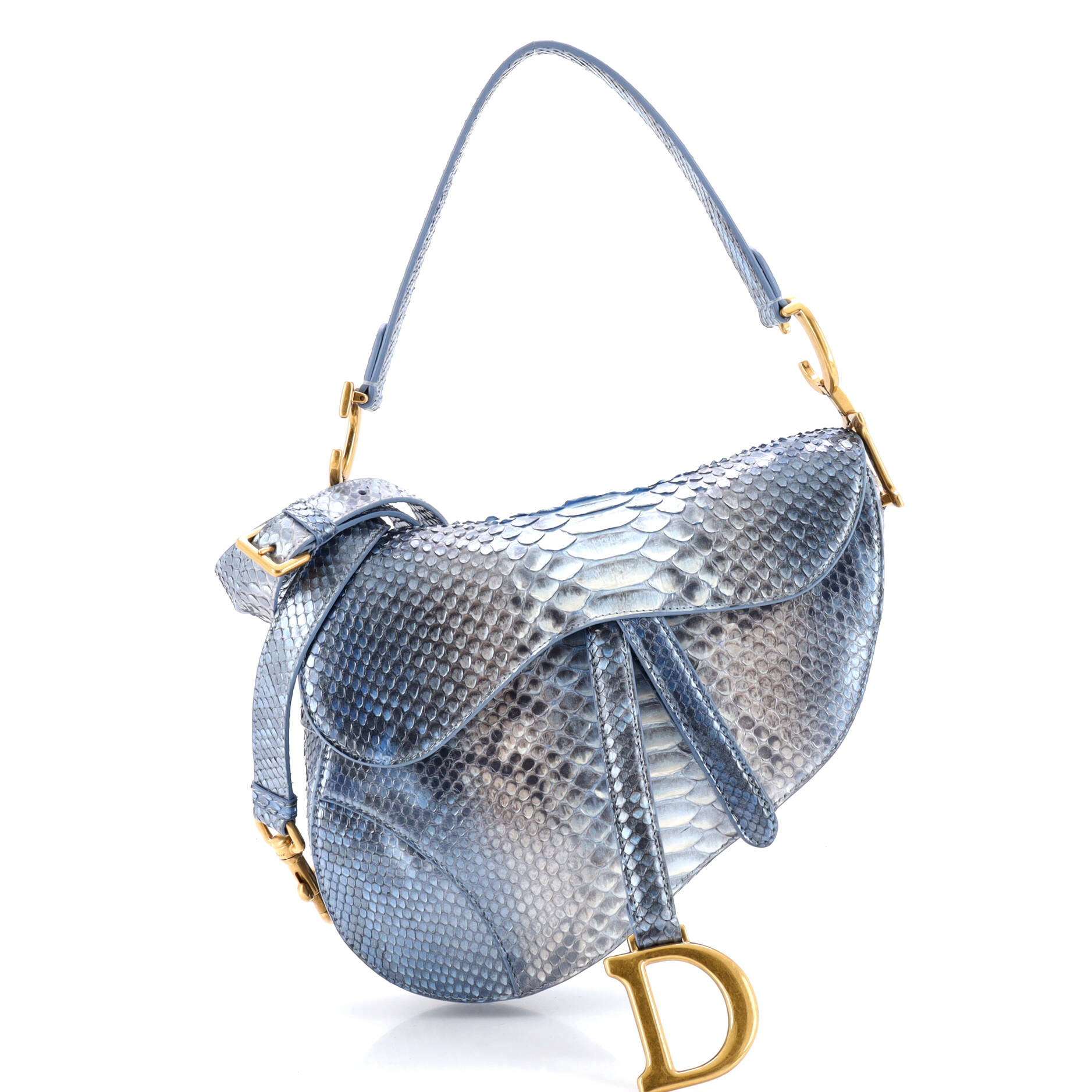 Saddle Handbag Python Medium