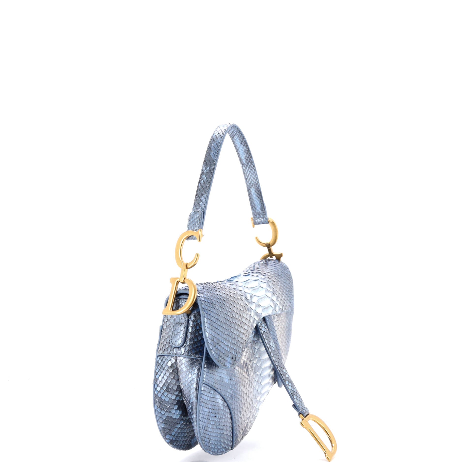 Saddle Handbag Python Medium