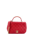 Carry Around Flap Bag Quilted Caviar Small