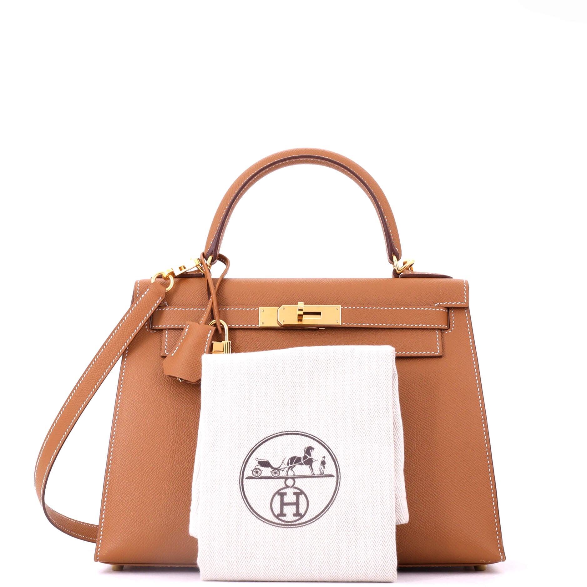 Kelly Handbag Gold Epsom with Gold Hardware 28