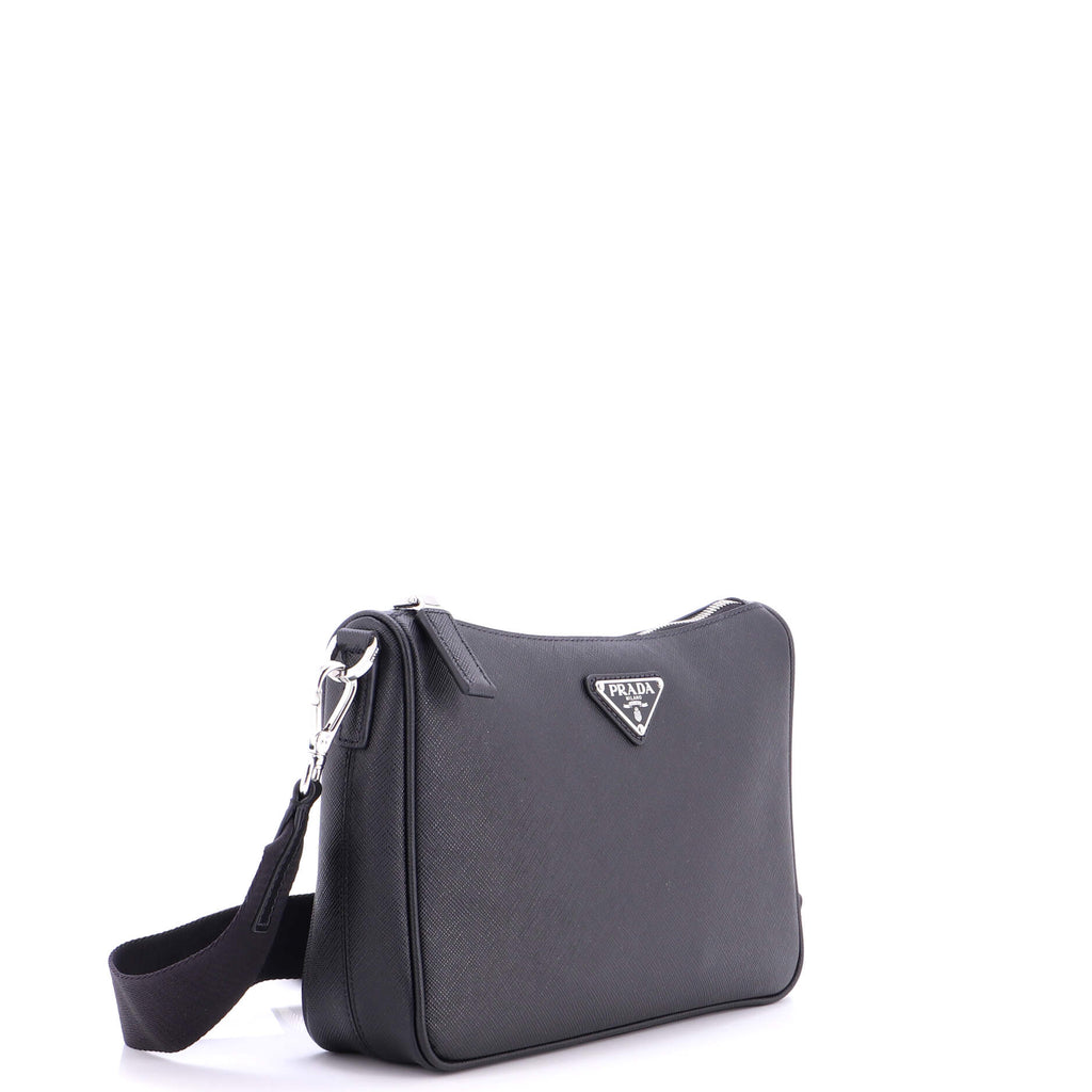 Re-Edition Zip Messenger Bag Saffiano Leather Small