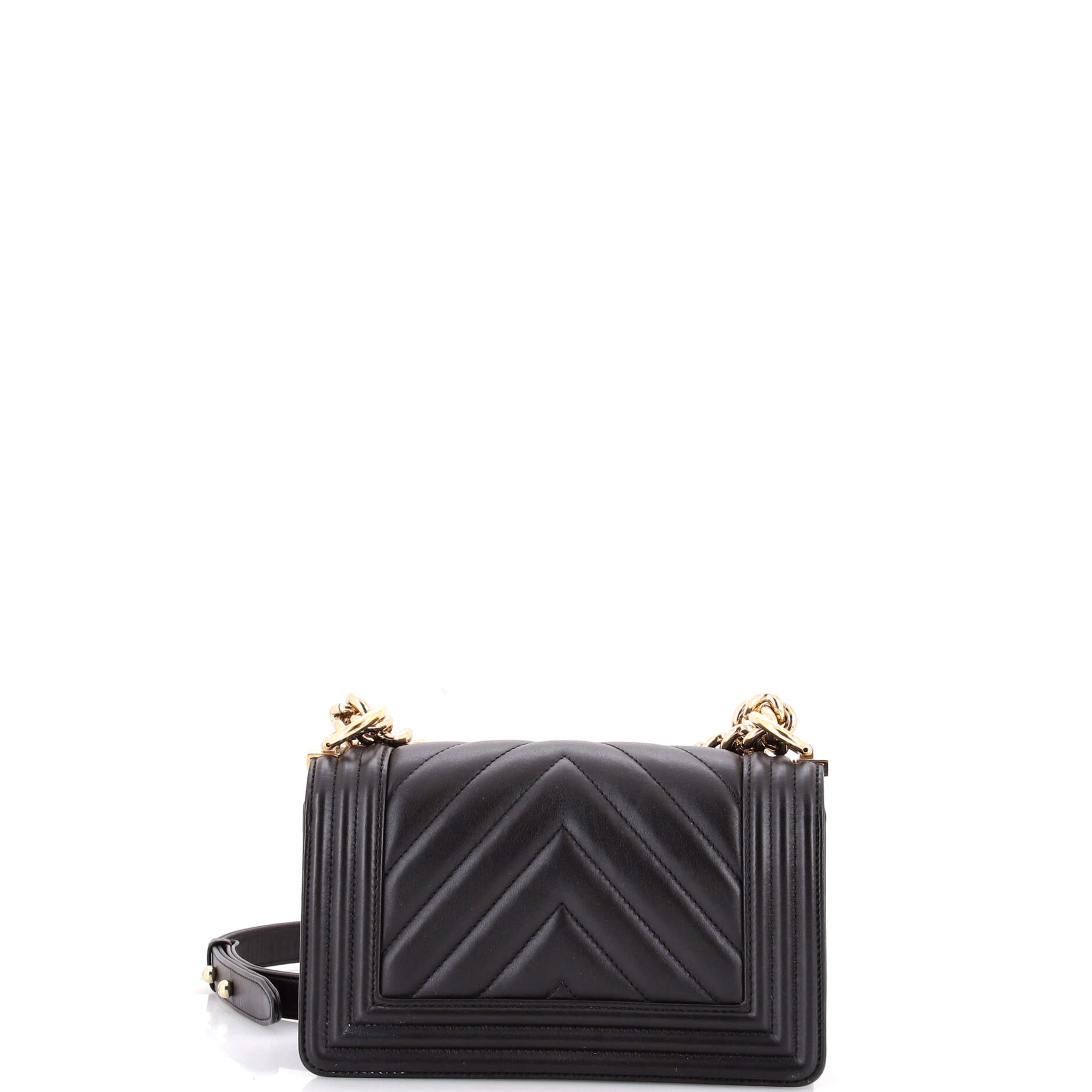 Boy Flap Bag Chevron Calfskin Small