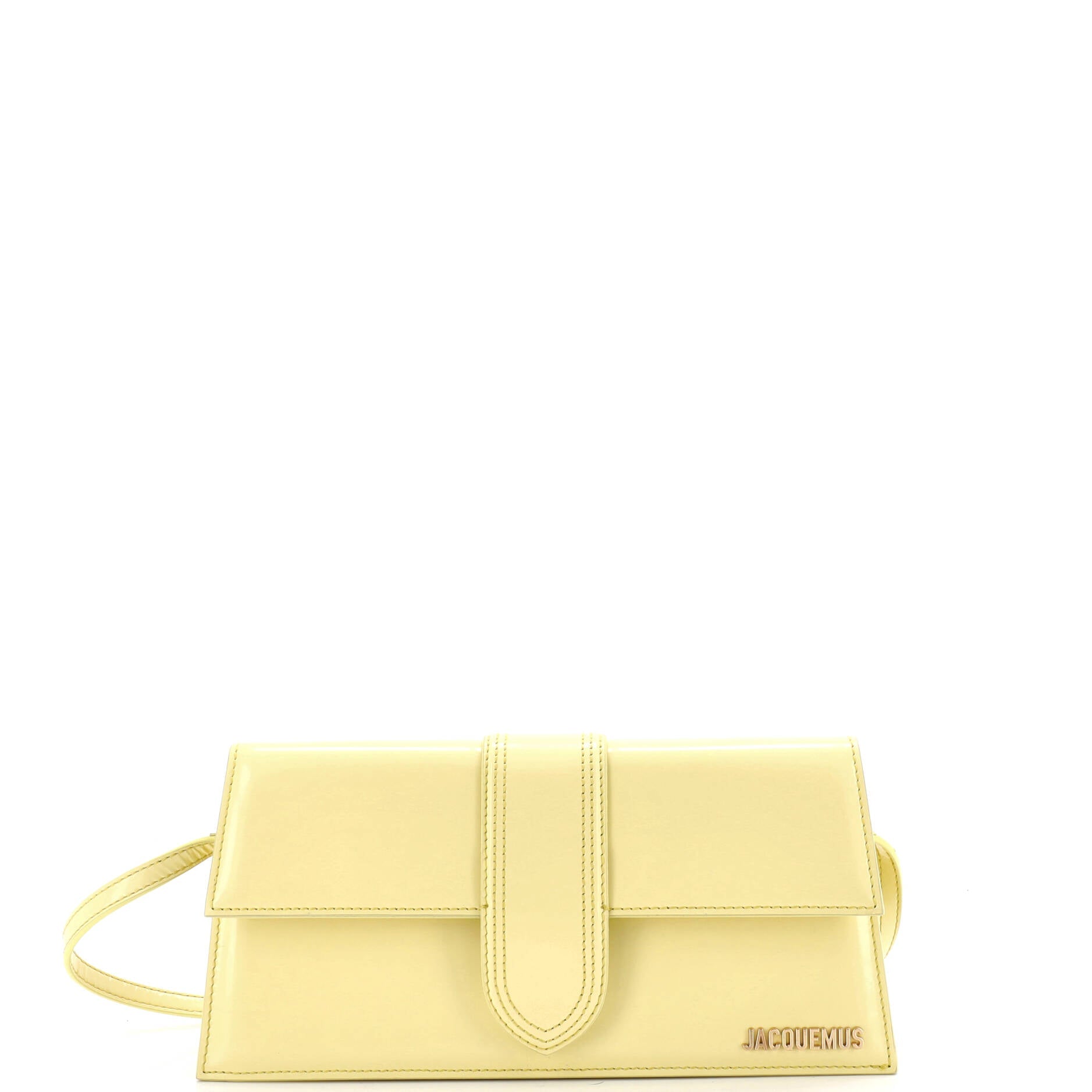 Le Bambino Top Handle Flap Bag Leather Long