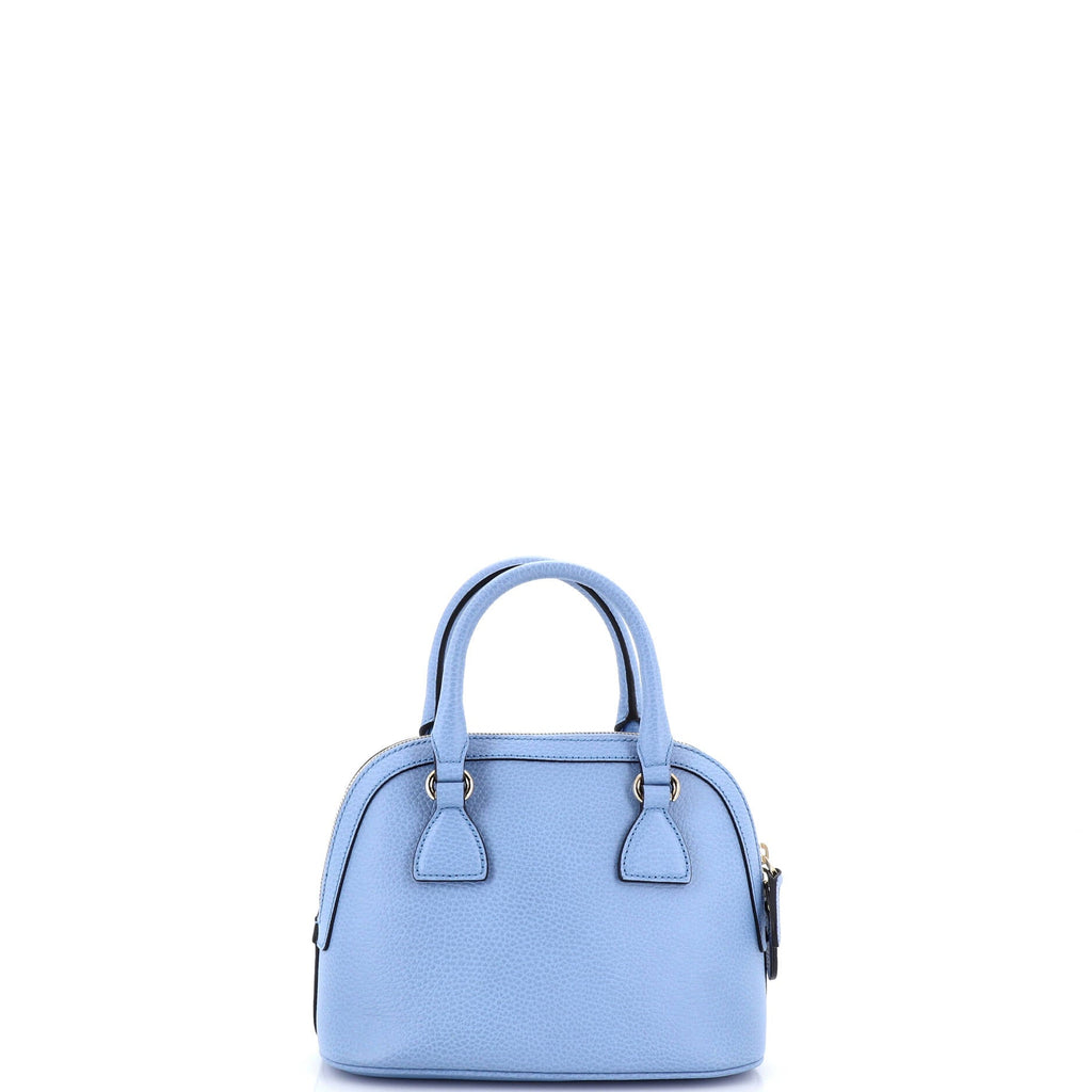 Convertible Dome Satchel Leather Mini