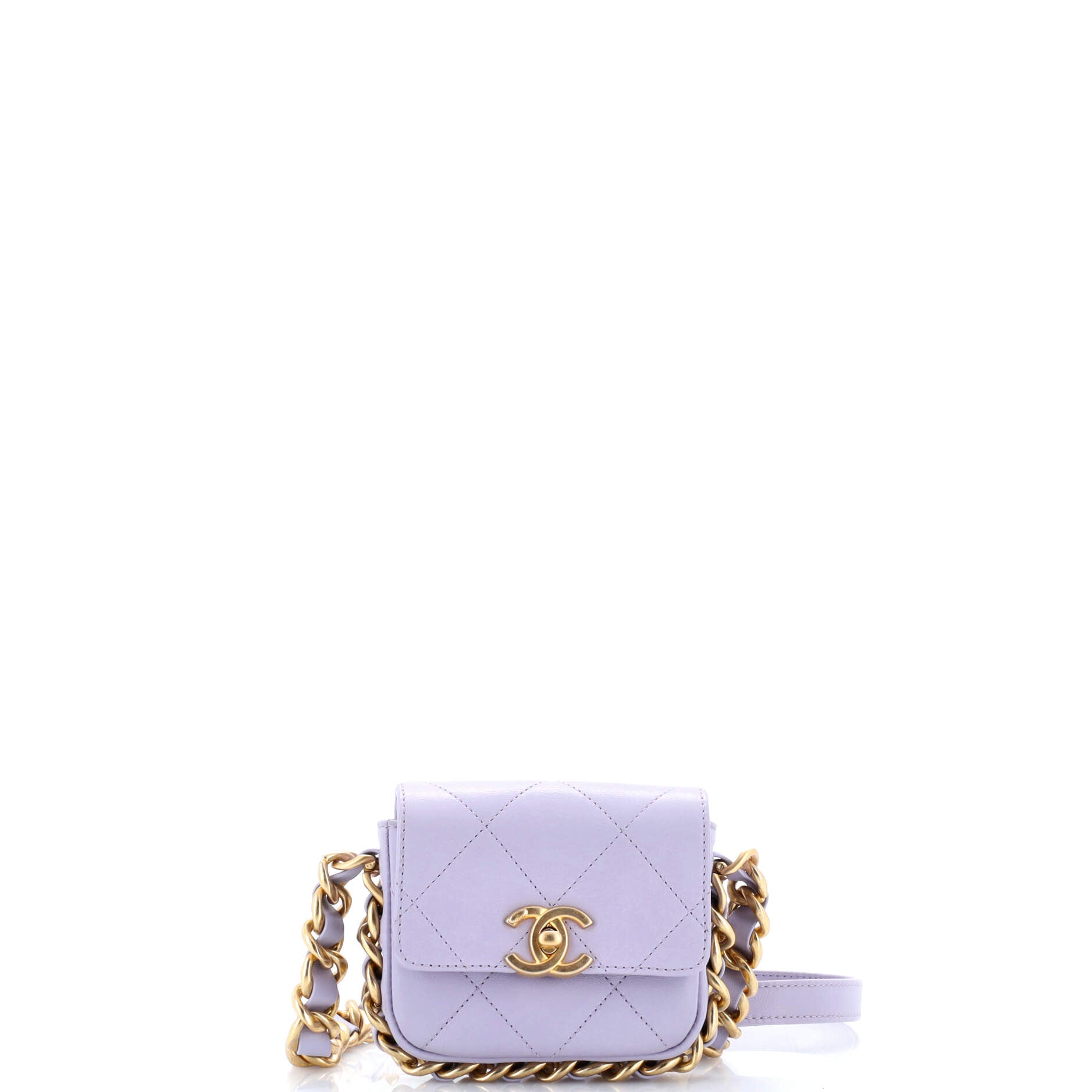 Framing Chain Flap Bag Quilted Calfskin Mini