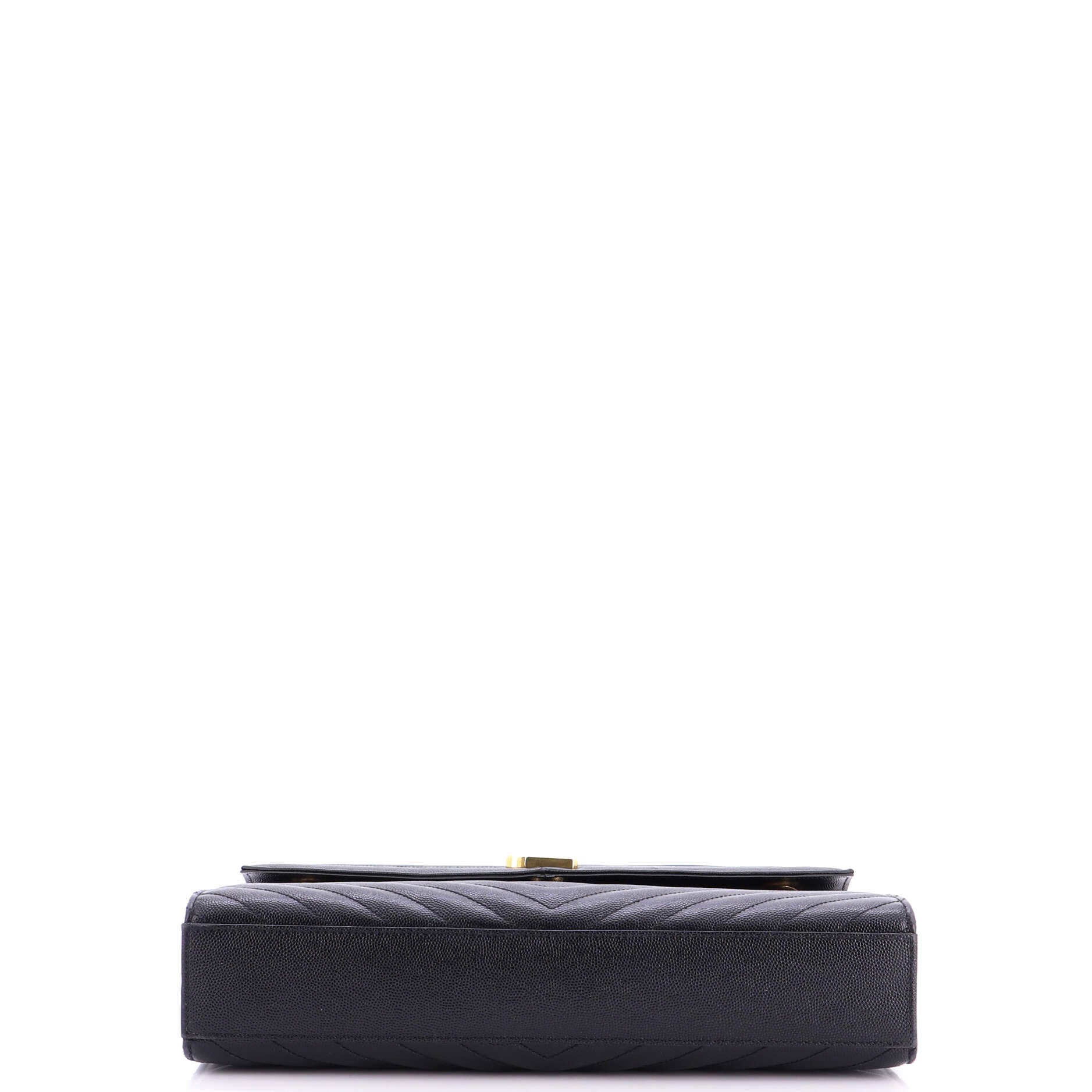 Classic Monogram Envelope Satchel Matelasse Chevron Leather Large