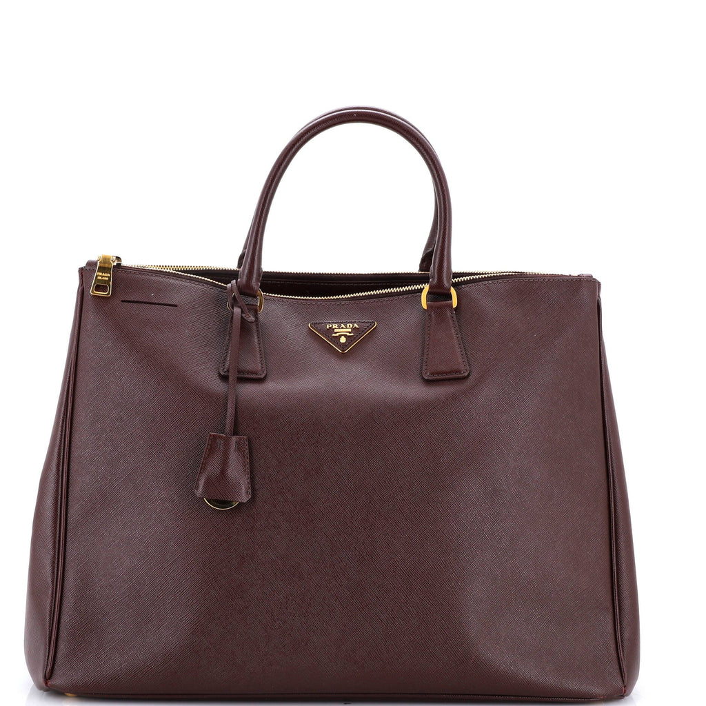 Double Zip Lux Tote Saffiano Leather XL
