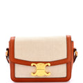 Triomphe Shoulder Bag Canvas with Leather Teen