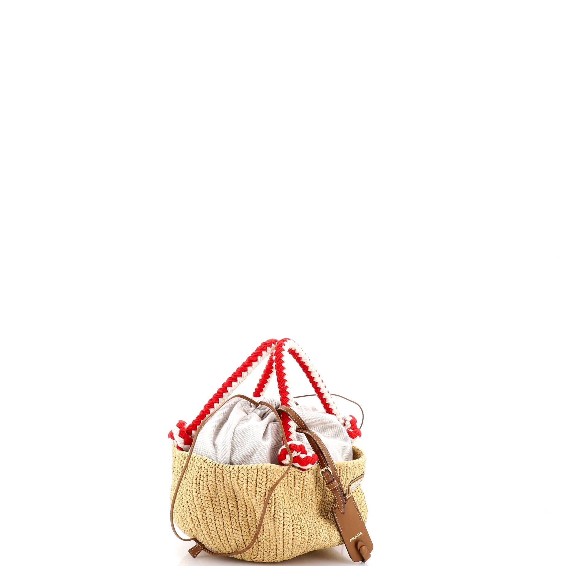 Basket Tote Crochet Raffia Small