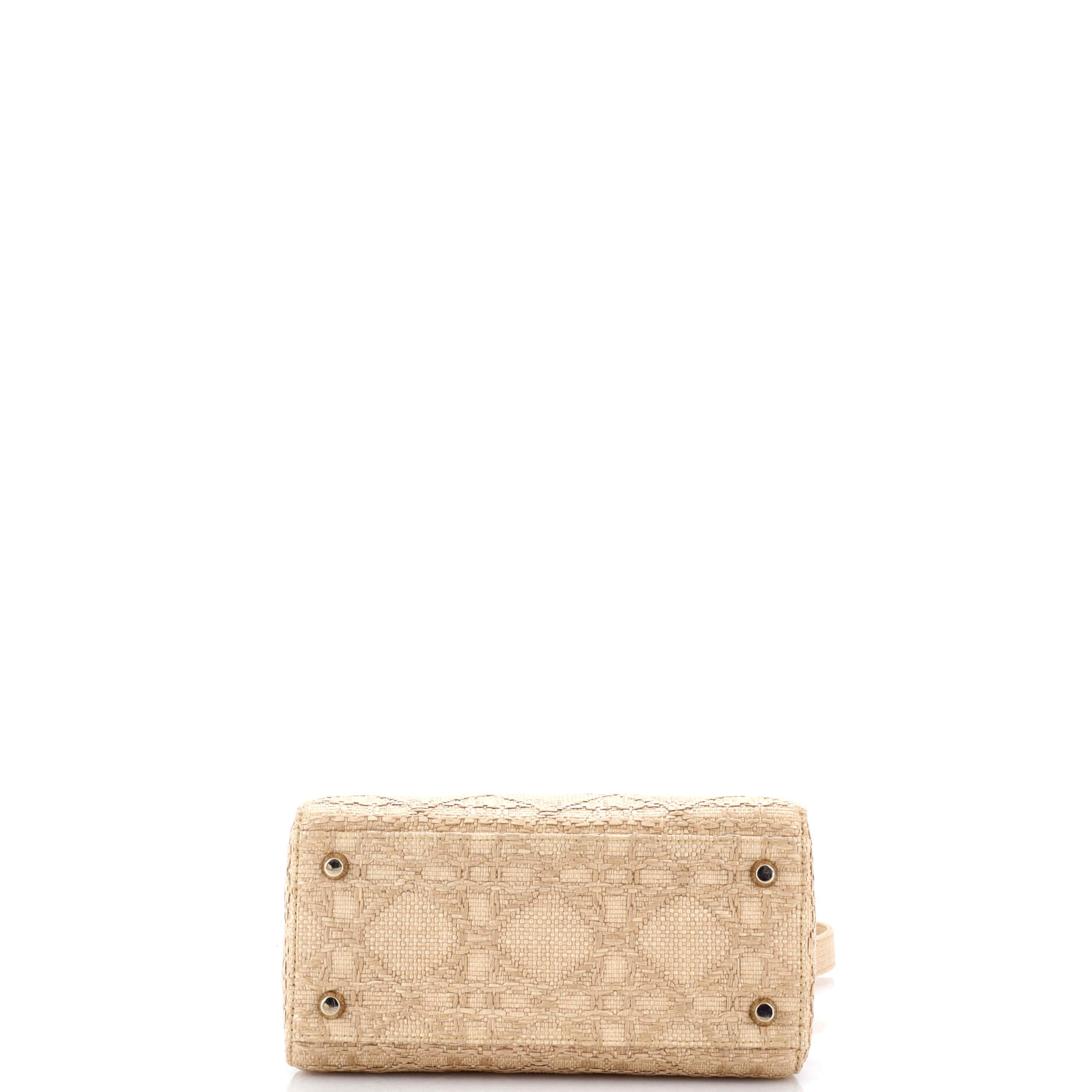 Lady D-Lite Bag Cannage Embroidered Raffia Medium