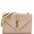 Classic Monogram Envelope Satchel Mixed Matelasse Leather Medium