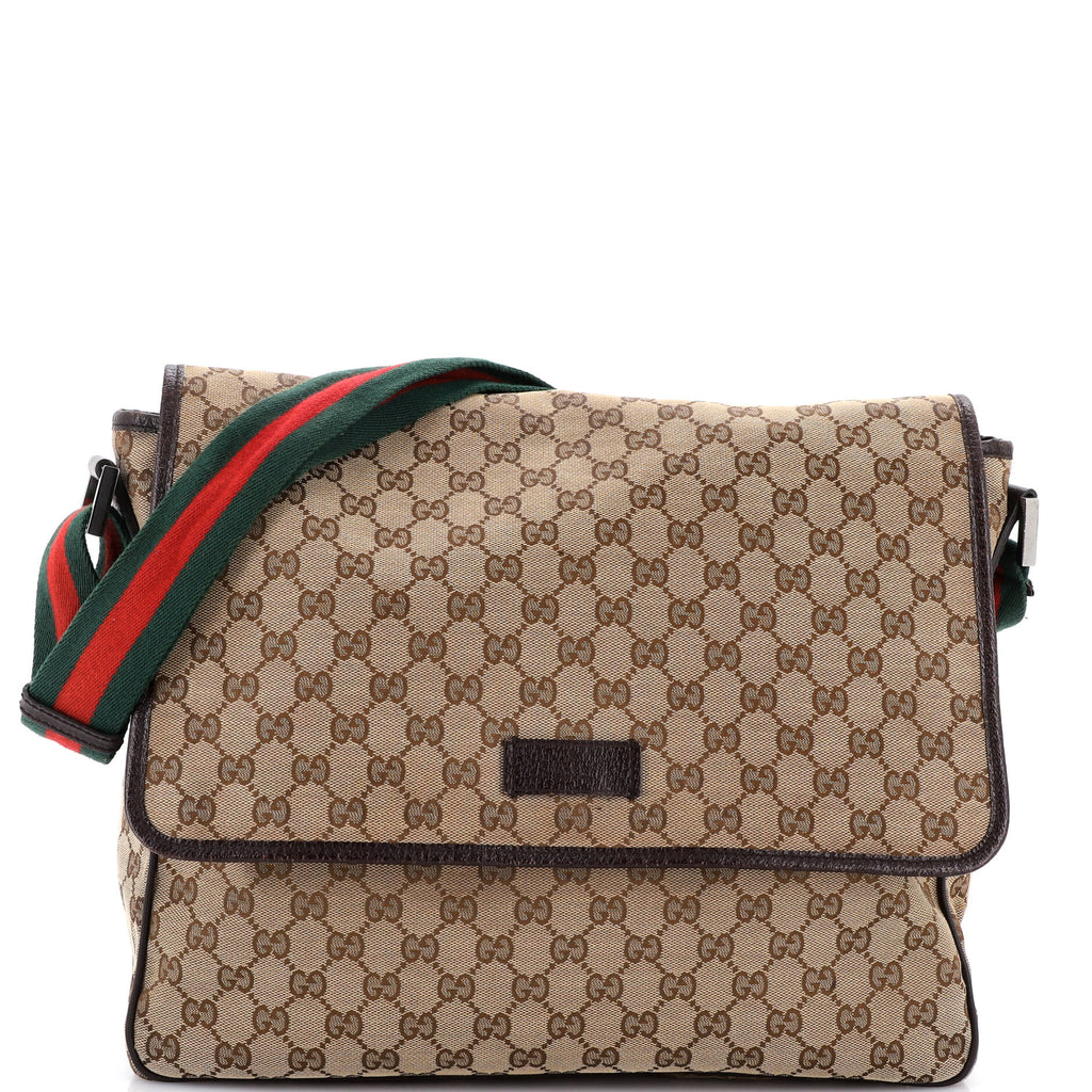 Web Strap Flap Messenger GG Canvas Medium