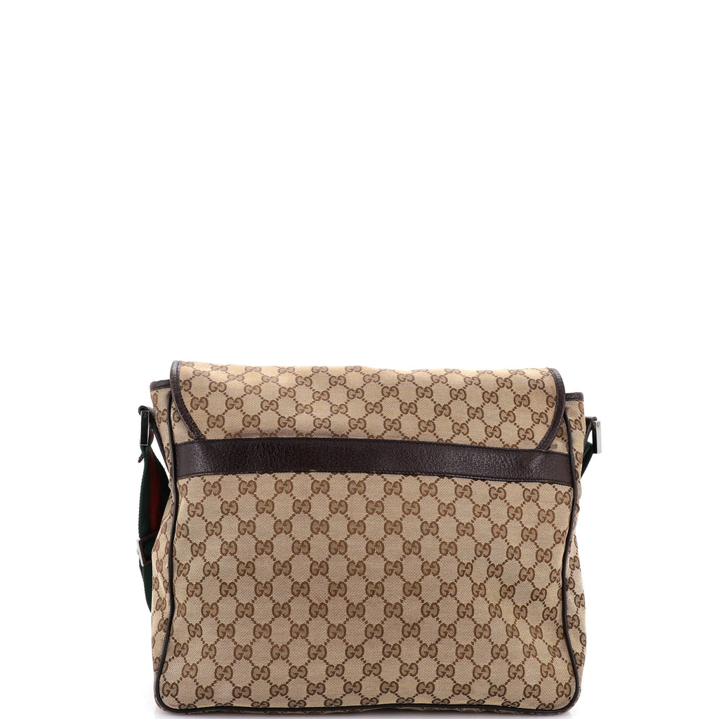 Web Strap Flap Messenger GG Canvas Medium