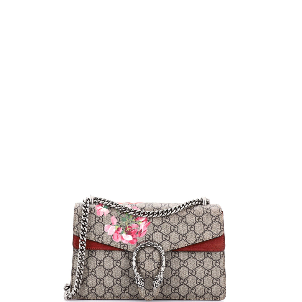 Dionysus Bag Blooms Print GG Coated Canvas Small