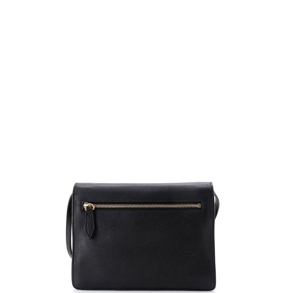 Macken Crossbody Bag Leather and House Check Canvas Small